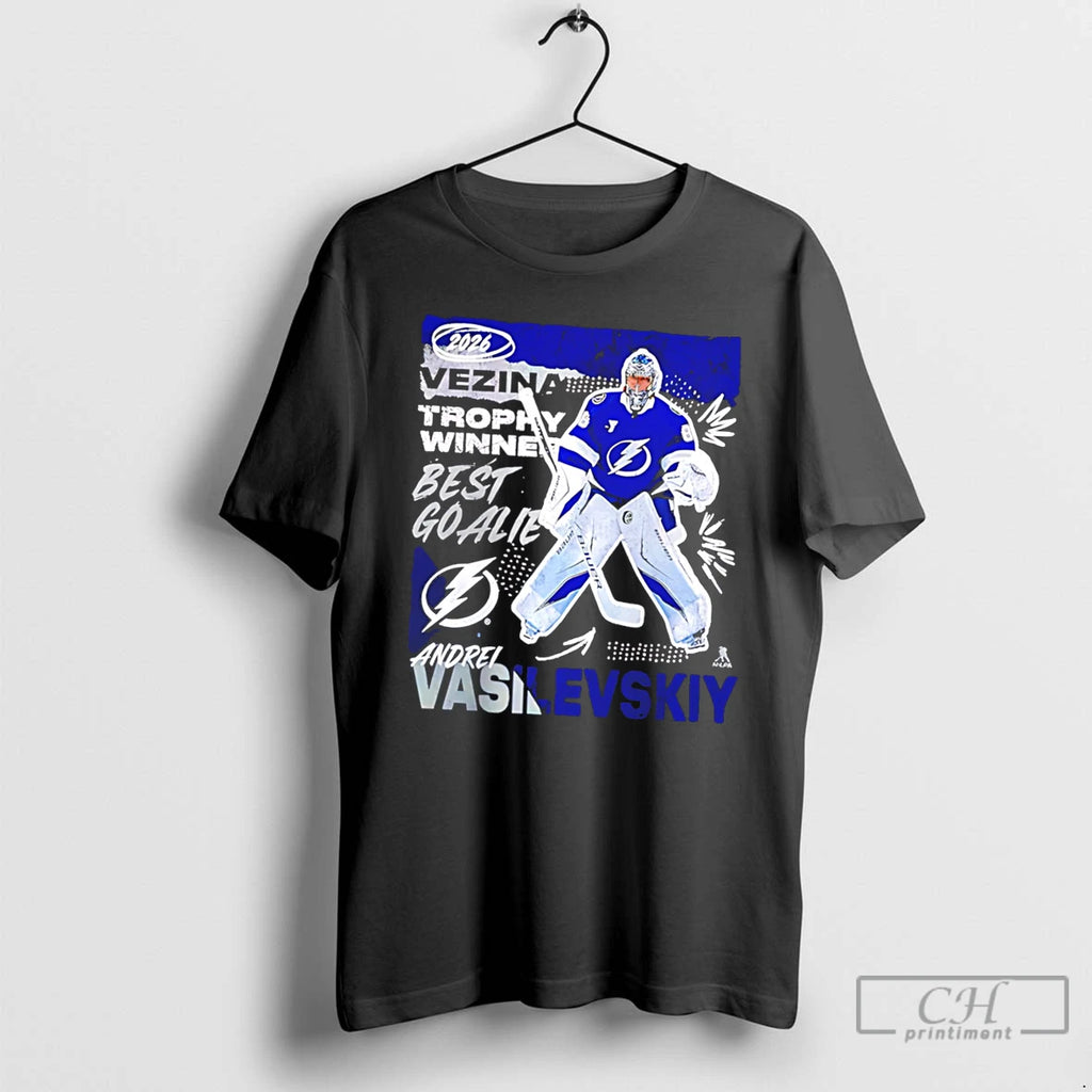 Premium Tampa Bay Lightning Andrei Vasilevskiy 2026 Vezina Trophy Winner Tee
