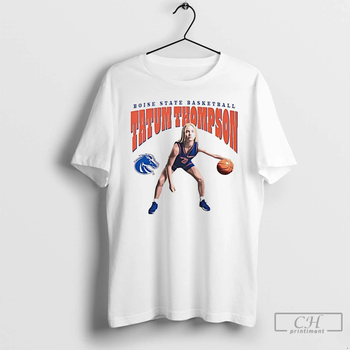 Premium Tatum Thompson Illustrated Boise State Basketball T-Shirts, Hoodie, Sweatshirt | PopFlextees.com