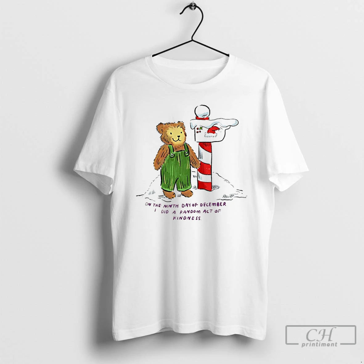 Premium Teddy Bear Brunch On The Ninth Day Of December I Did A Random Act T-Shirts, Hoodie, Sweatshirt | PopFlextees.com