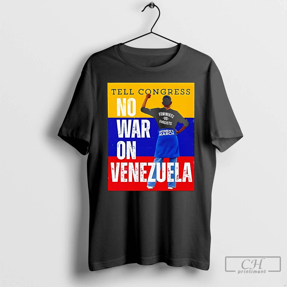 Premium Tell Congress No War On Venezuela Flag T-Shirts, Hoodie, Sweatshirt | PopFlextees.com