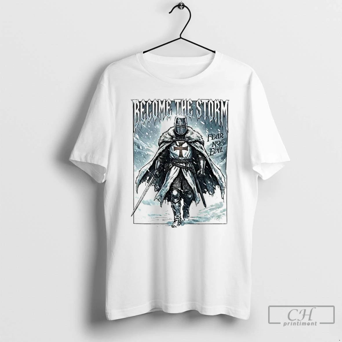 Premium Templar Become The Storm Fear No Evil T-Shirts, Hoodie, Sweatshirt | PopFlextees.com