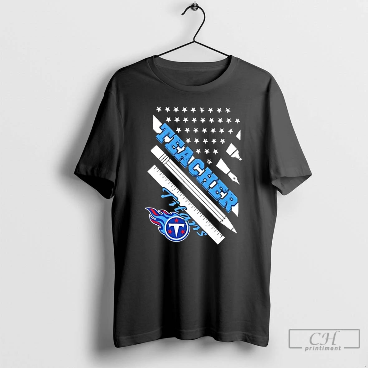 Premium Tennessee Titans Football X Teacher American Flag T-Shirts, Hoodie, Sweatshirt | PopFlextees.com