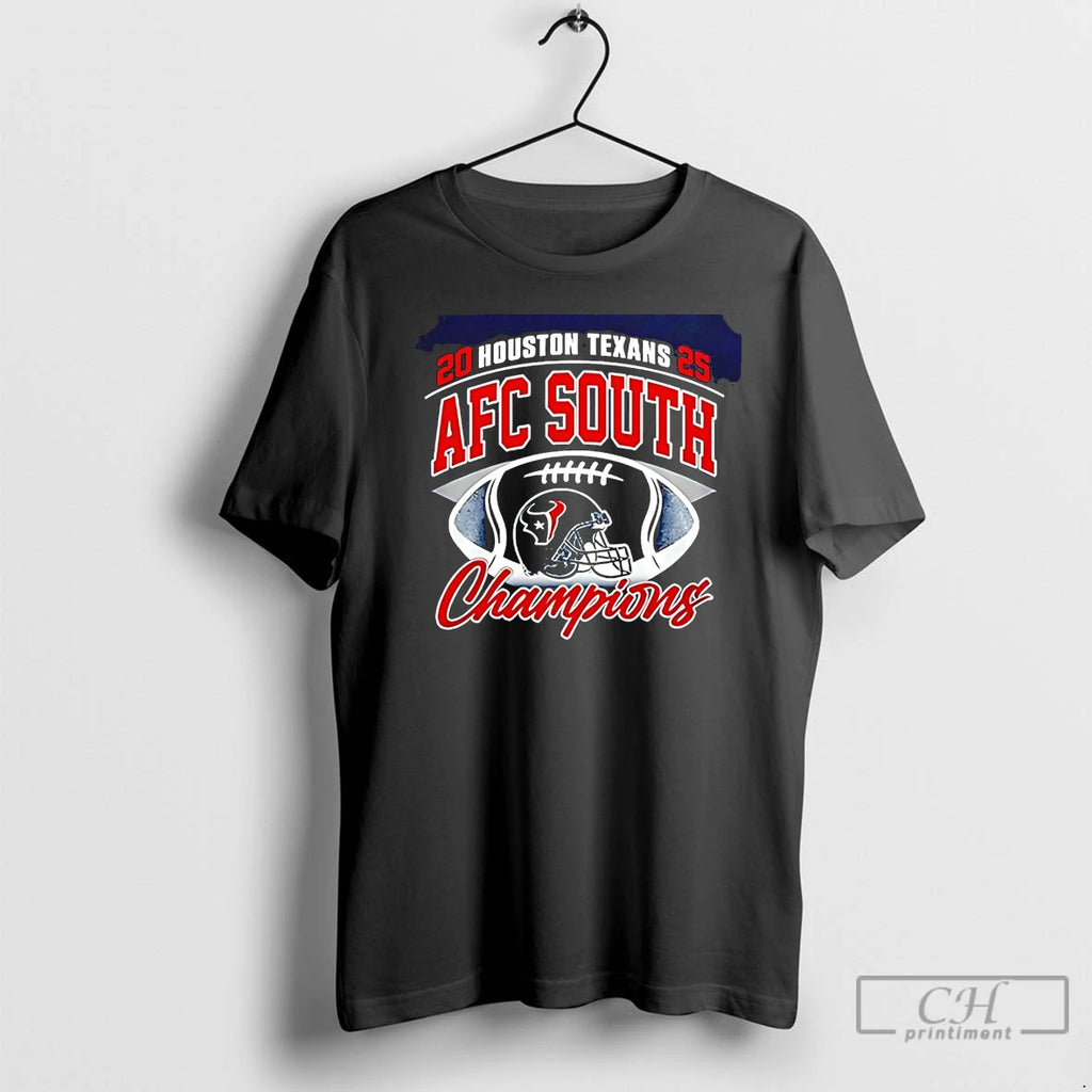 Premium Texans 2025 Afc South Champions T-Shirts, Hoodie, Sweatshirt | PopFlextees.com