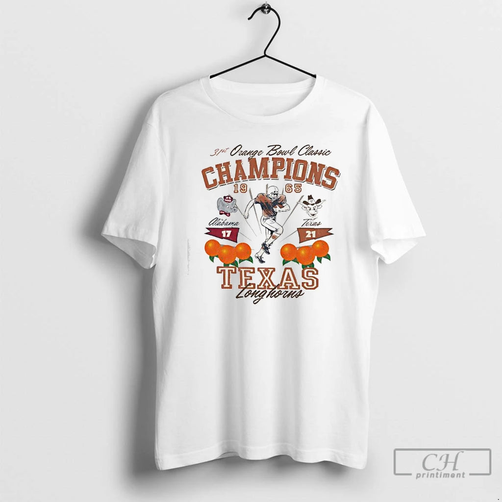 Premium Texas Longhorns Orange Bowl Classic Champions 1965 T-Shirts, Hoodie, Sweatshirt | PopFlextees.com