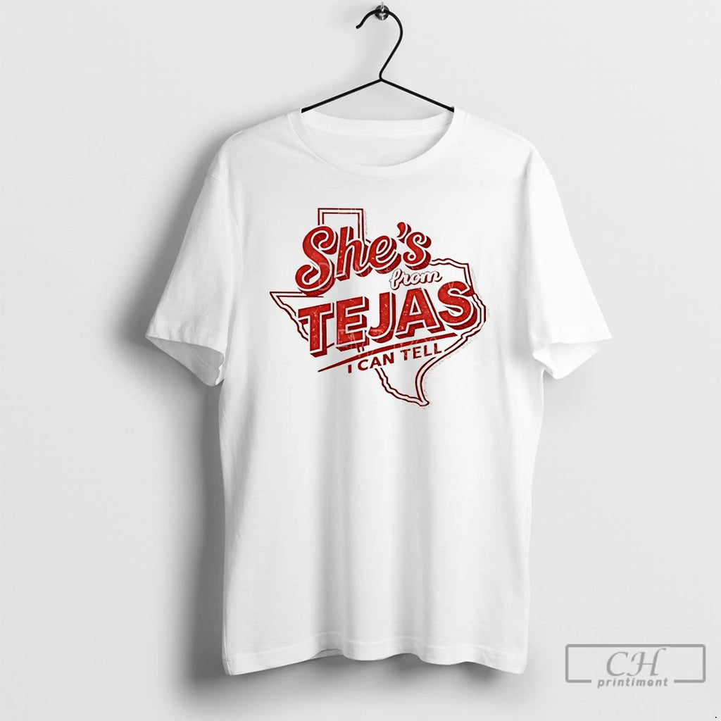 Premium Texas Rangers Baseball Shes From Tejas I Can Tell Choosin Texas Map T Shirts