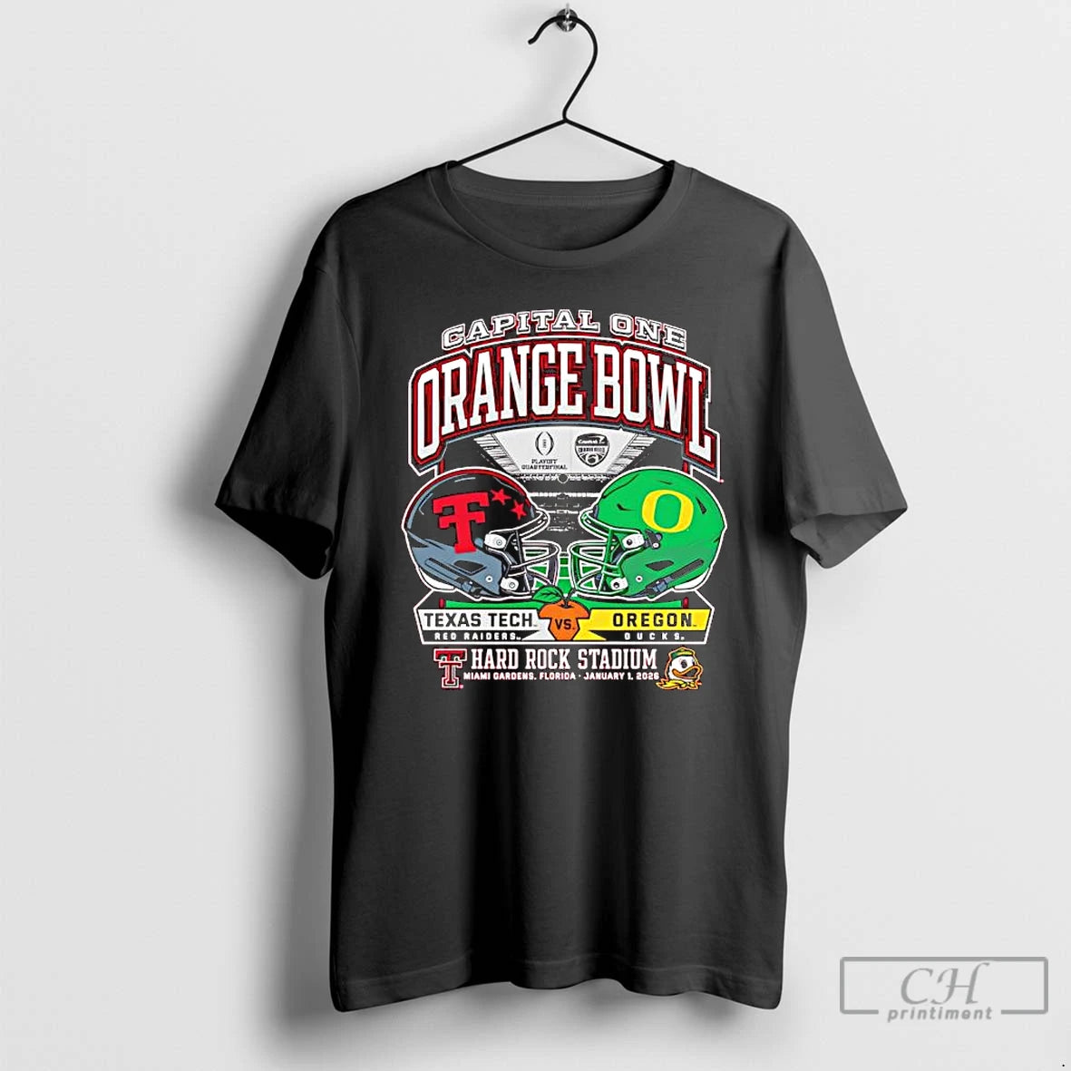 Premium Texas Tech 2025 Orange Bowl Vs Oregon Hard Rock Stadium T-Shirts, Hoodie, Sweatshirt | PopFlextees.com