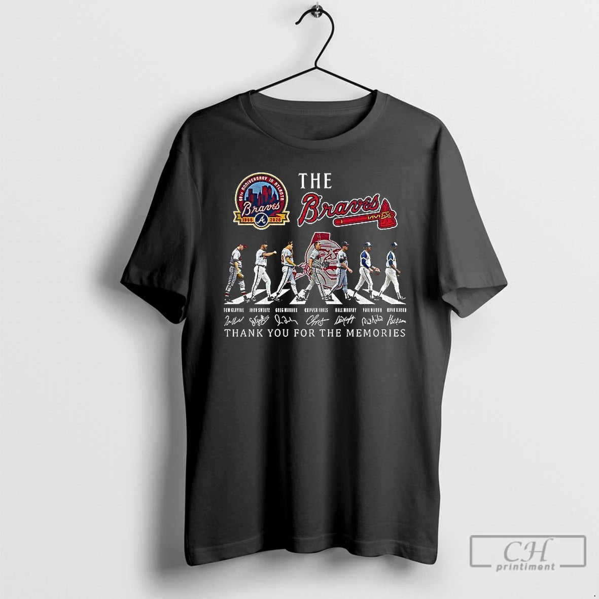 Premium The Atlanta Braves Baseball Abbey Roads Thank You For The Memories Signature T Shirts Hoodie, Sweatshirt