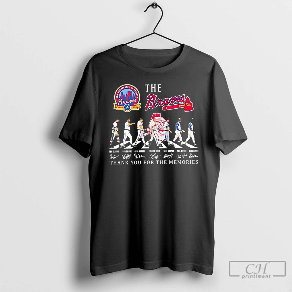 Premium The Atlanta Braves Players Walking Abbey Road 1966 2026 Thank You For The Memories T-Shirts, Hoodie, Sweatshirt