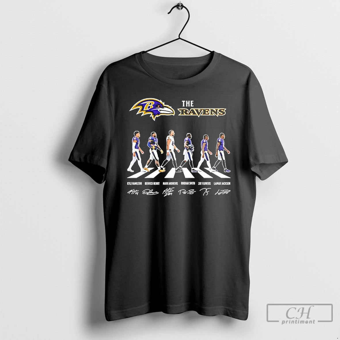 Premium The Baltimore Ravens X Abbey Road Several Players Signature T-Shirts, Hoodie, Sweatshirt | PopFlextees.com