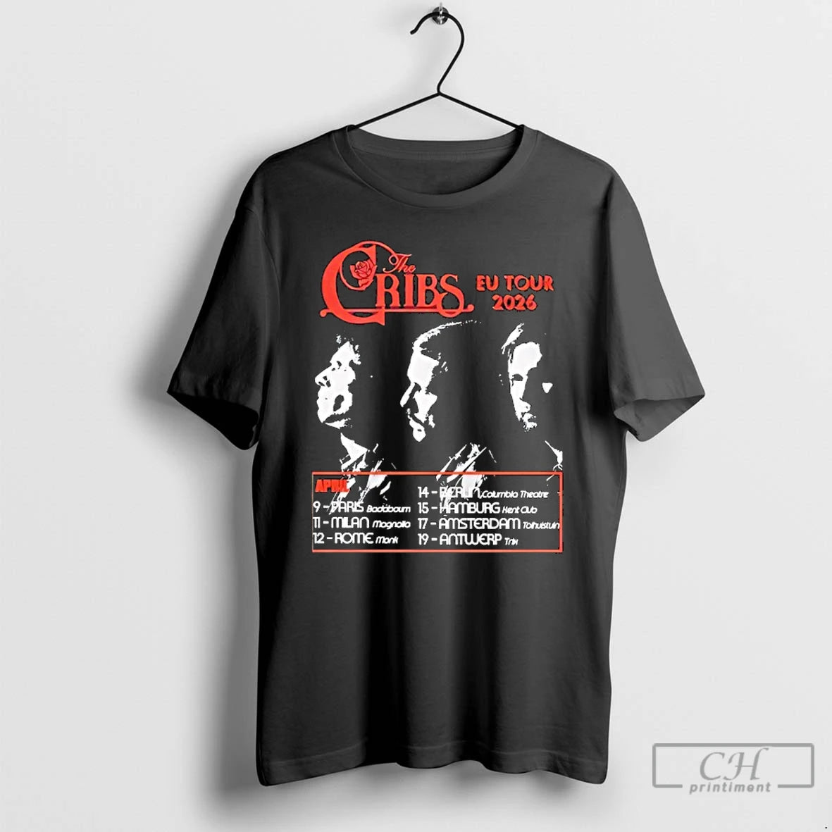 Premium The Cribs Eu New Tour April 2026 Tour T-Shirts, Hoodie, Sweatshirt | PopFlextees.com
