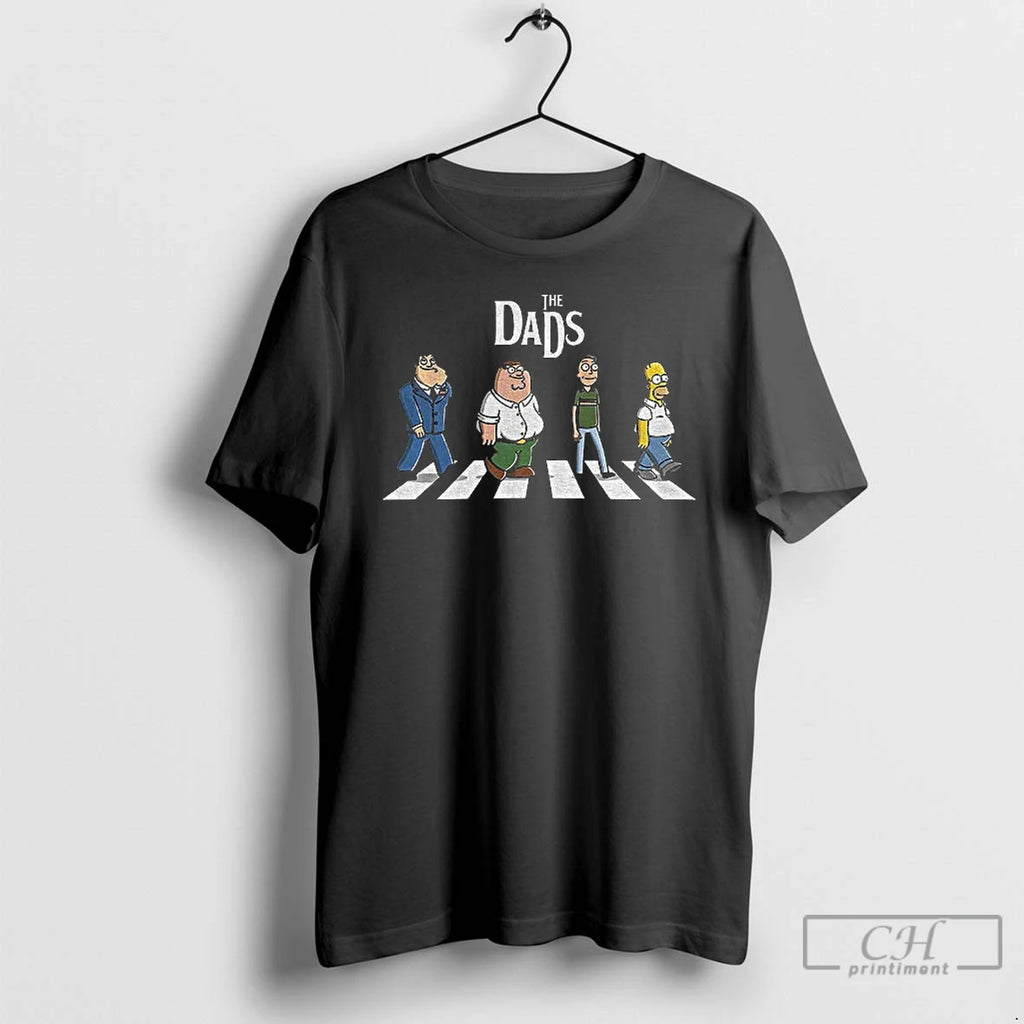 Premium The Dads Stan Smith Peter Griffin Jerry Smith Homer Abbey Road Cartoon T Shirts Hoodie, Sweatshirt | PopFlextees.com