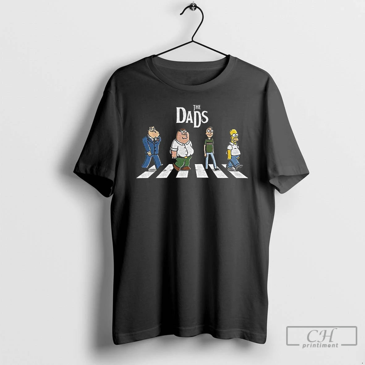 Premium The Dads Stan Smith Peter Griffin Jerry Smith Homer Abbey Road Cartoon T Shirts Hoodie, Sweatshirt | PopFlextees.com