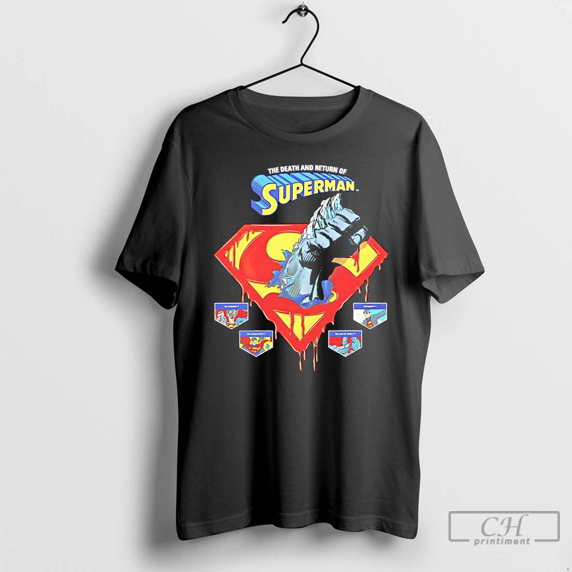 Premium The Death And Return Of Superman Comic Logo T-Shirts, Hoodie, Sweatshirt | PopFlextees.com