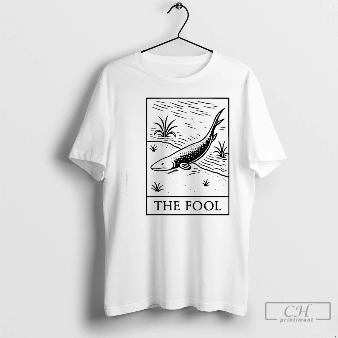 Premium The Fool Tarot Card Fish Walking T-Shirts, Hoodie, Sweatshirt | PopFlextees.com