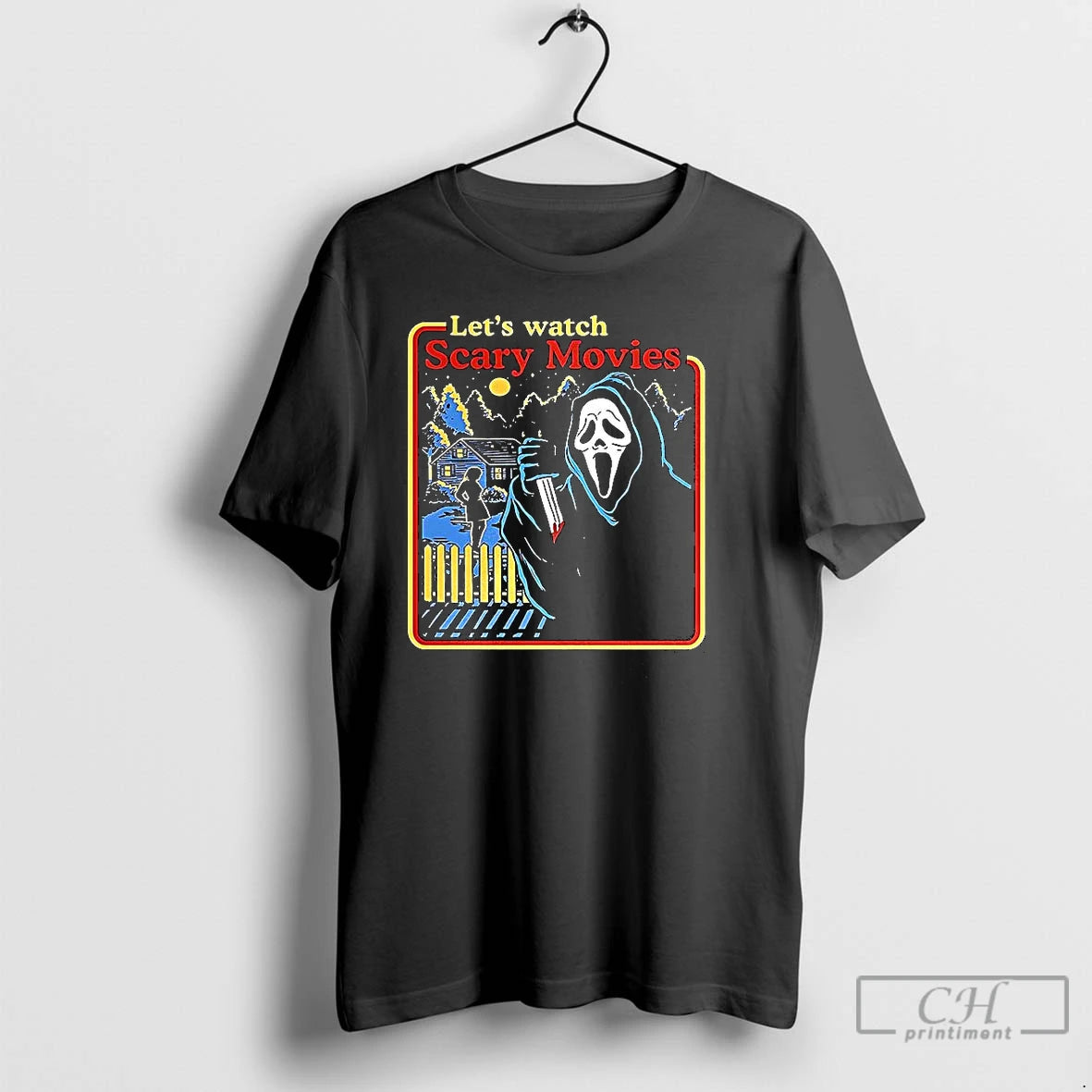 Premium The Ghostface Scream 1996 Lets Watch Scary Movies Retro T-Shirts, Hoodie, Sweatshirt | PopFlextees.com