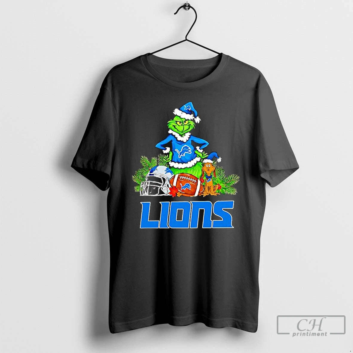 Grinch Max Detroit Lions Helmet Items T-Shirts, Hoodie, Sweatshirt