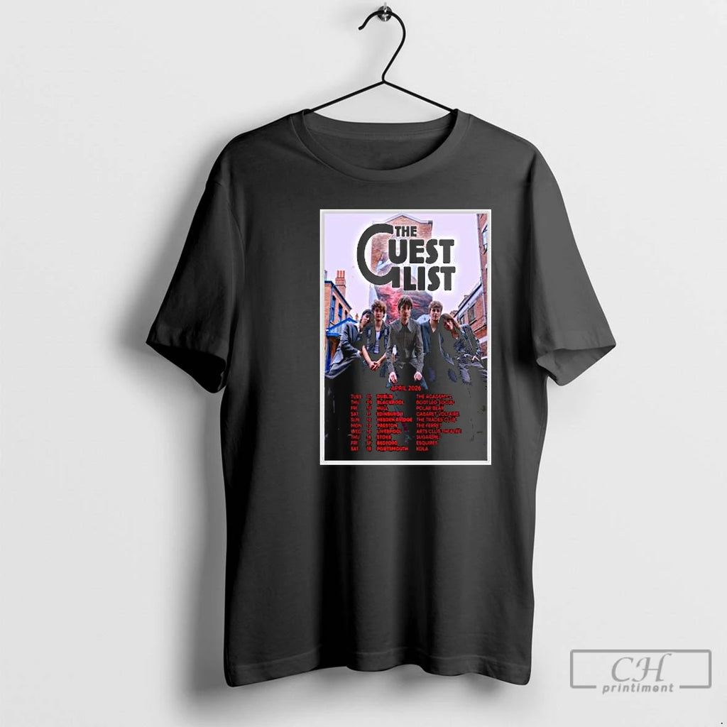 Premium The Guest List April 2026 Show Circle Black T-Shirts, Hoodie, Sweatshirt | PopFlextees.com