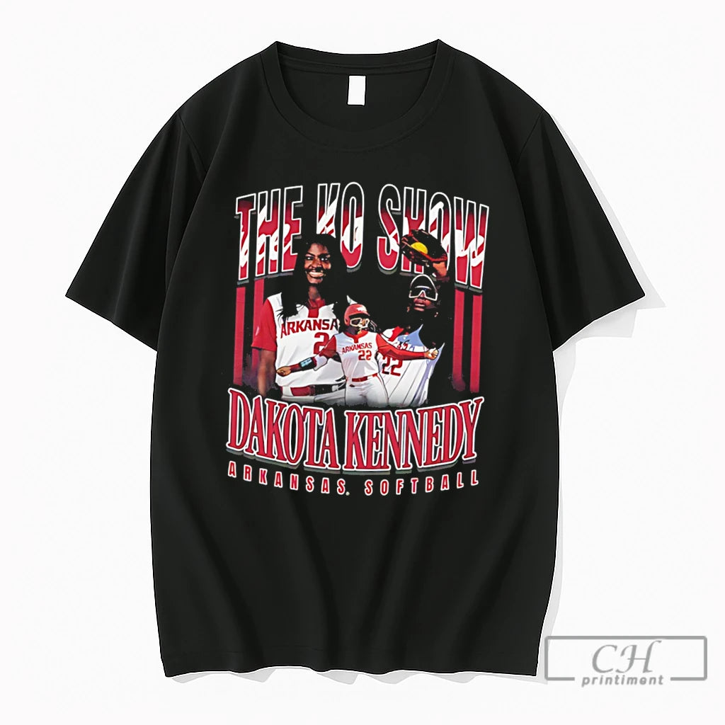 Premium The Ko Show Arkansas Dakota Kennedy Number 22 Tee