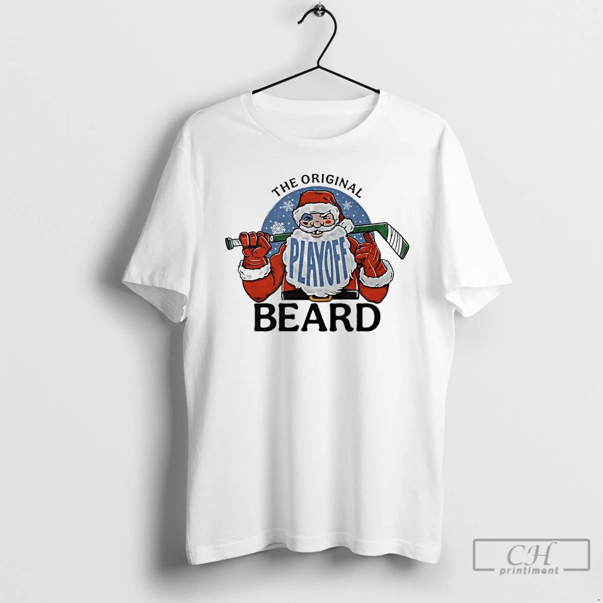 Premium The Playoff Beard Santa Hockey T-Shirts, Hoodie, Sweatshirt | PopFlextees.com