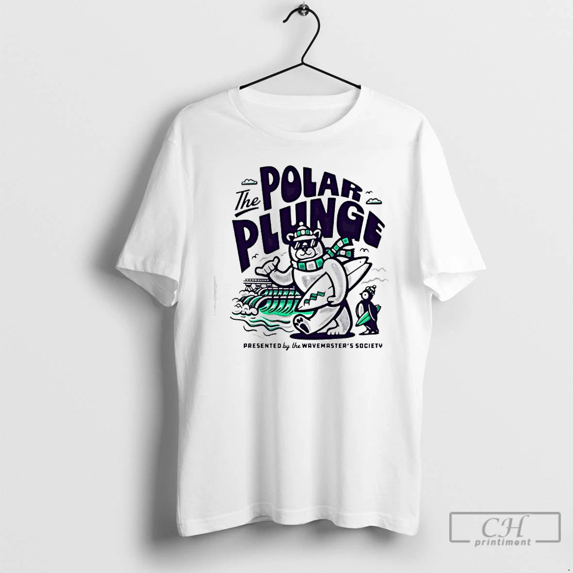 Premium The Polar Plunge The Wavemasters Society Bear And Penguin T-Shirts, Hoodie, Sweatshirt | PopFlextees.com