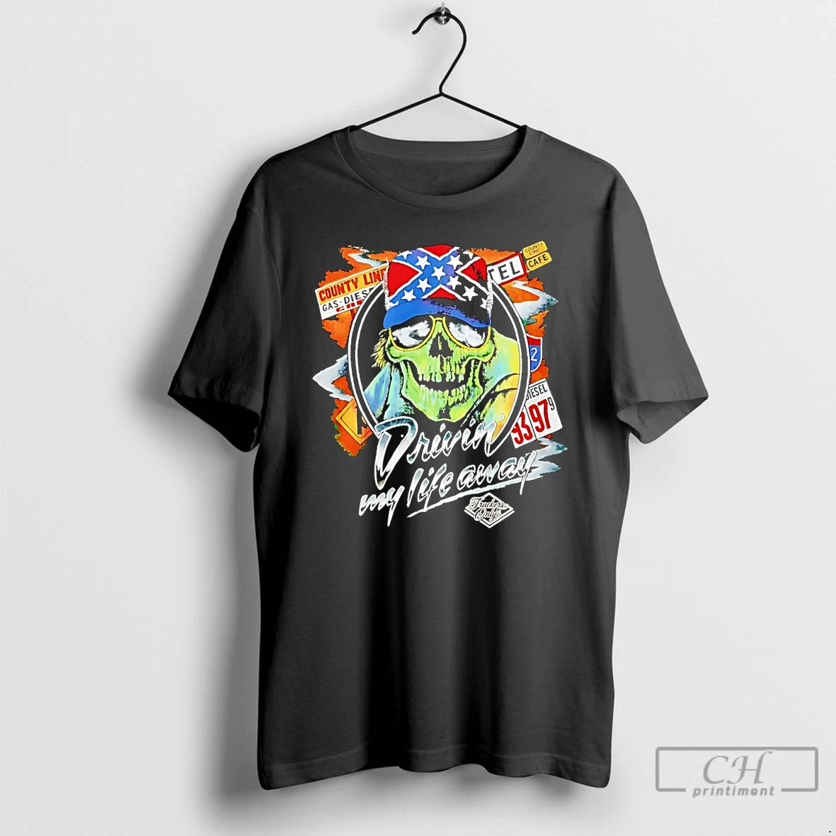 Premium Thelma Louise Driving My Life Away Skull T-Shirts, Hoodie, Sweatshirt | PopFlextees.com