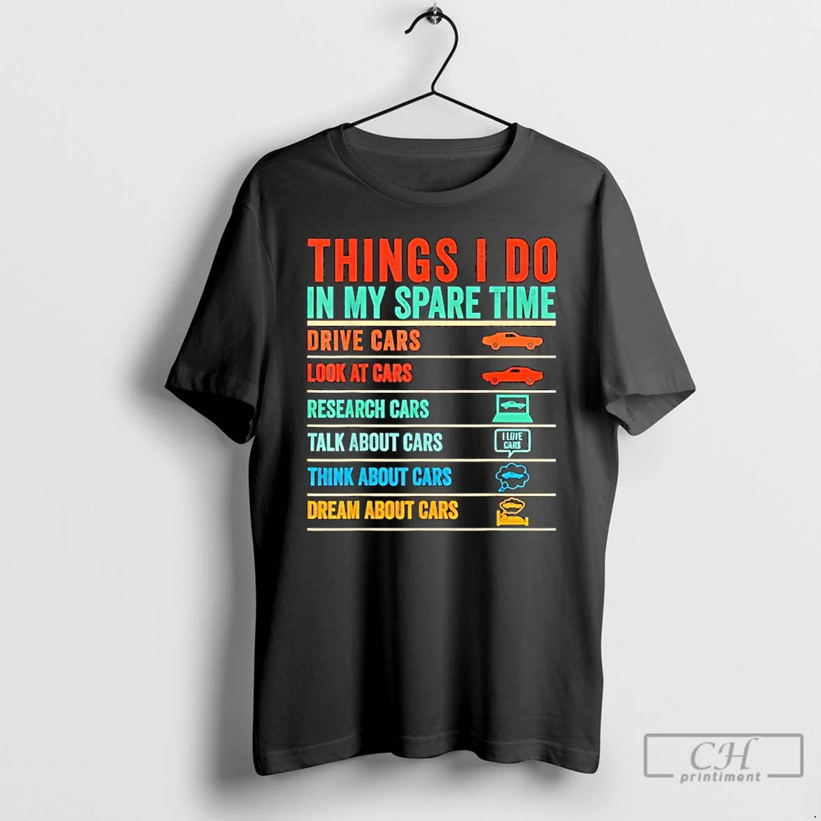 Premium Things I Do In My Spare Time Funny Car Lovers T-Shirts, Hoodie, Sweatshirt | PopFlextees.com