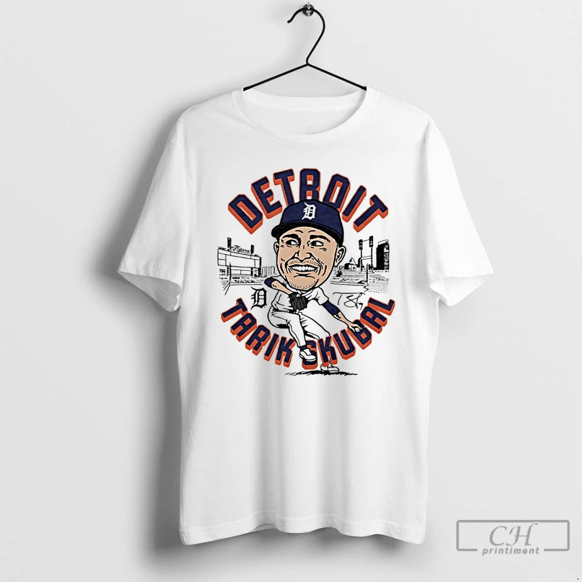 Premium Tigers Tarik Skubal Player Signature Caricature T-Shirts, Hoodie, Sweatshirt | PopFlextees.com