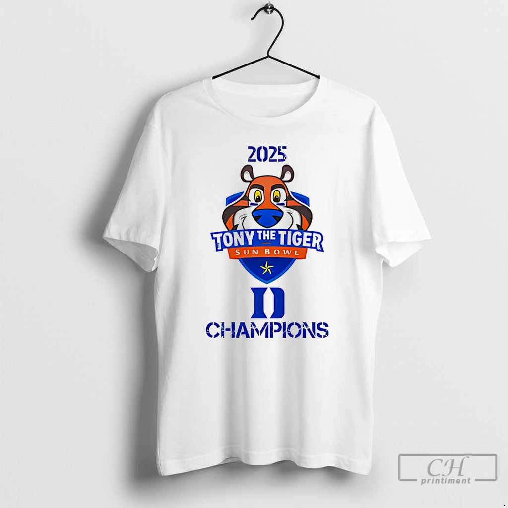 Premium Tony The Tiger Sun Bowl Champions 2025 Duke Football T-Shirts, Hoodie, Sweatshirt | PopFlextees.com