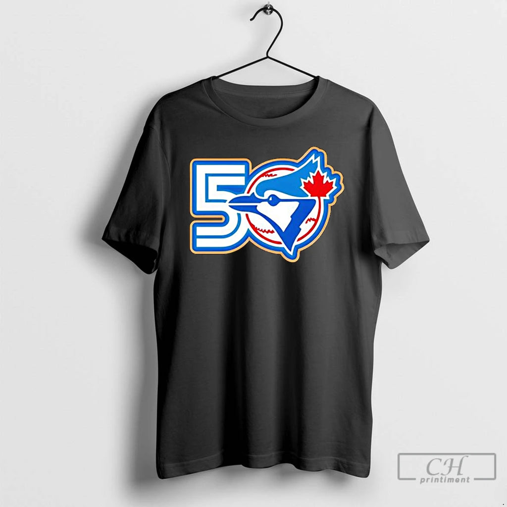 Premium Toronto Blue Jays Teams 50th Seasons Logo T-Shirts, Hoodie, Sweatshirt | PopFlextees.com