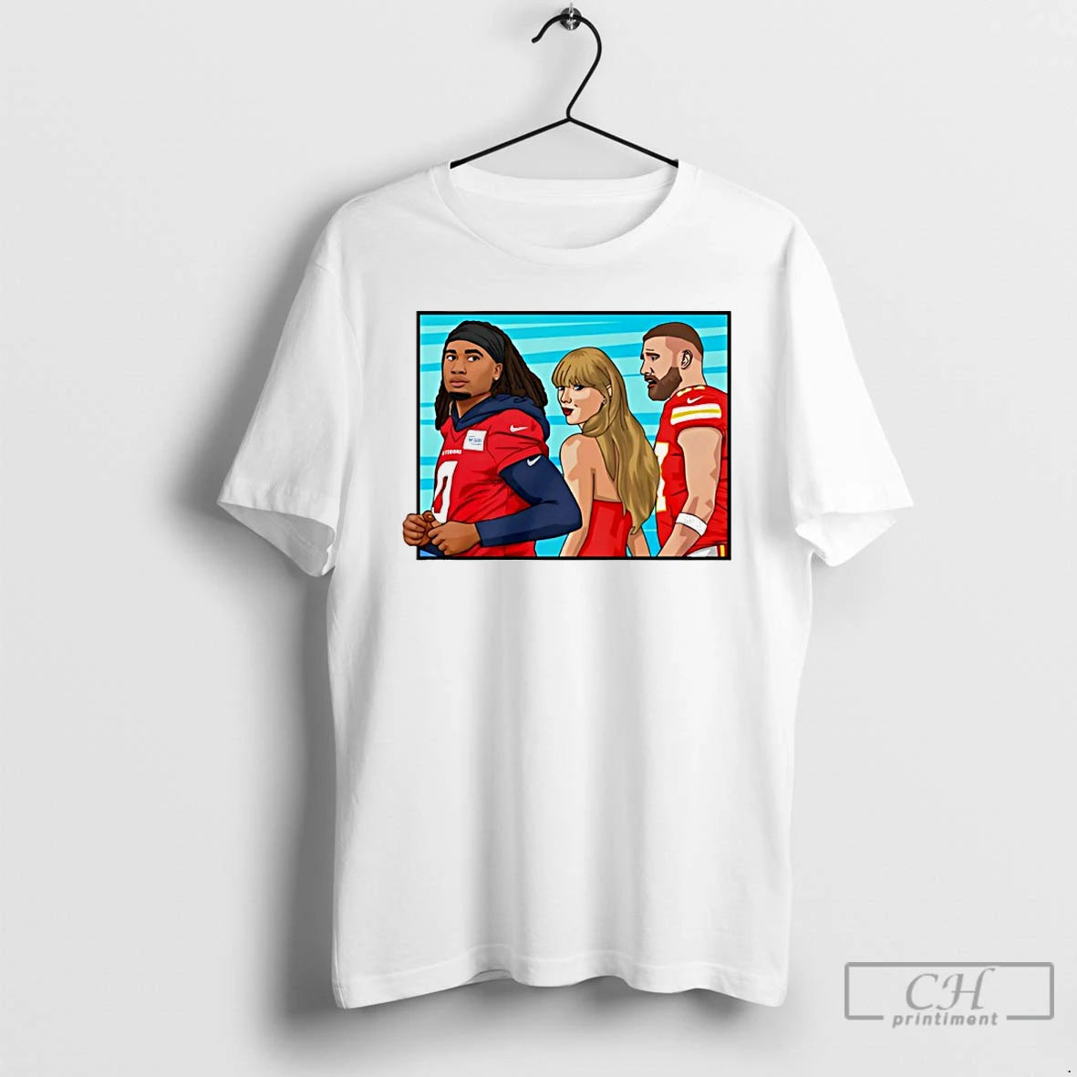 Premium Travis And Taylor Glanced Back And Forth At Cj Stroud Texans T Shirts Sweater Hoodie, Sweatshirt | PopFlextees.com