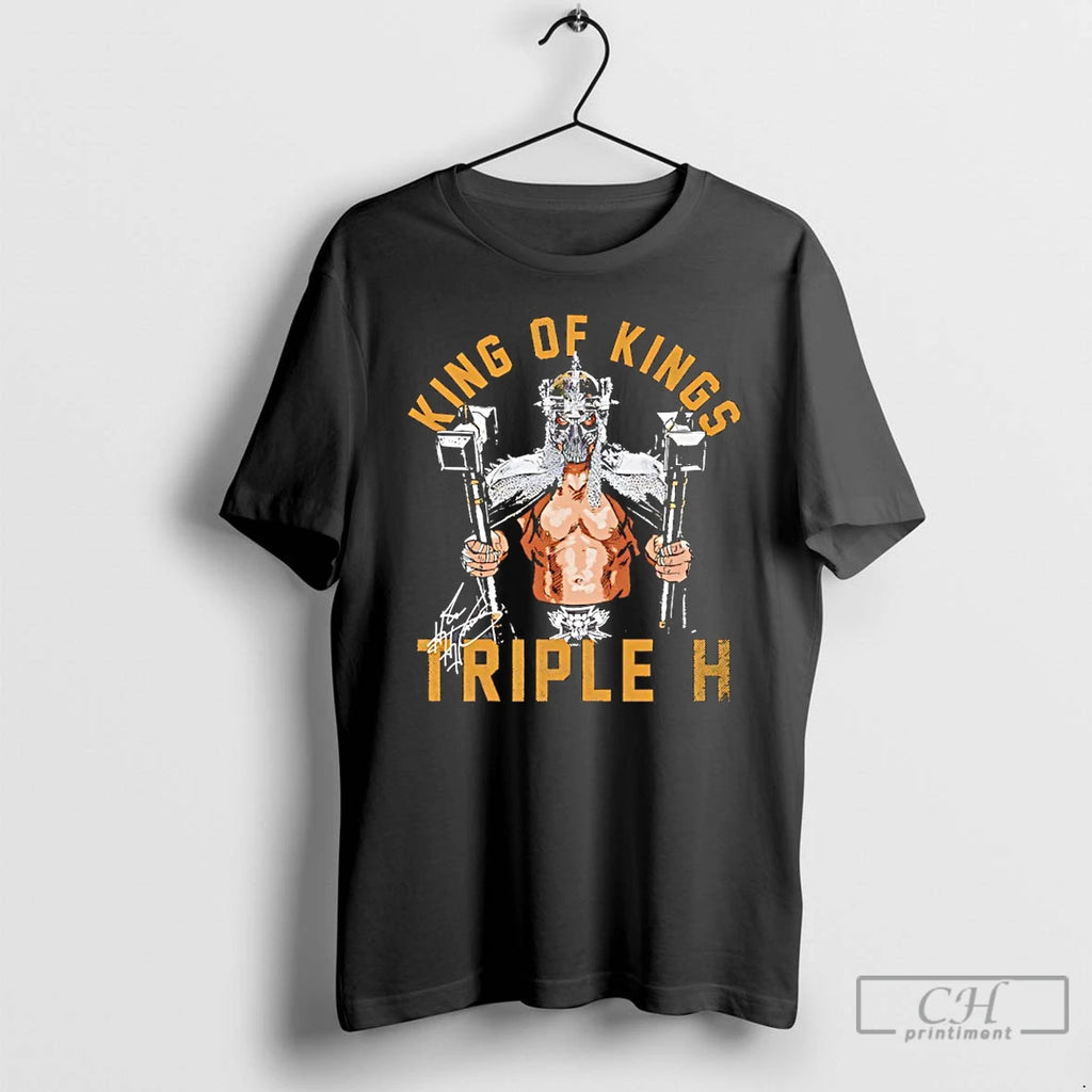 Premium Triple H King Of Kings Signature T-Shirts, Hoodie, Sweatshirt | PopFlextees.com