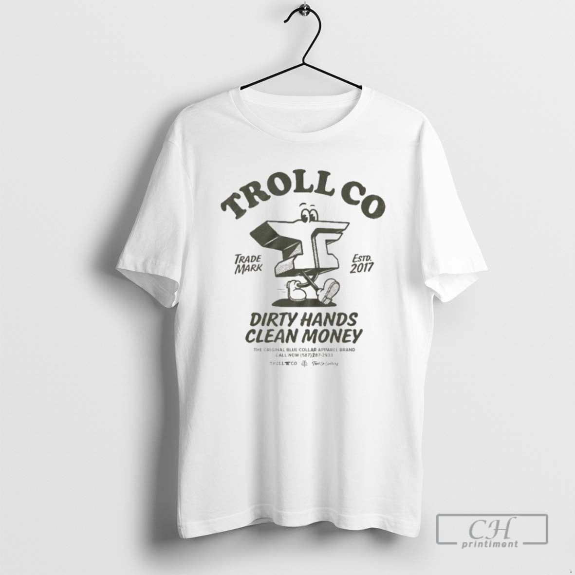 Premium Troll Co Dirty Hands Clean Money Ramblin Anvil Shirt Sweater Hoodie, Sweatshirt | PopFlextees.com