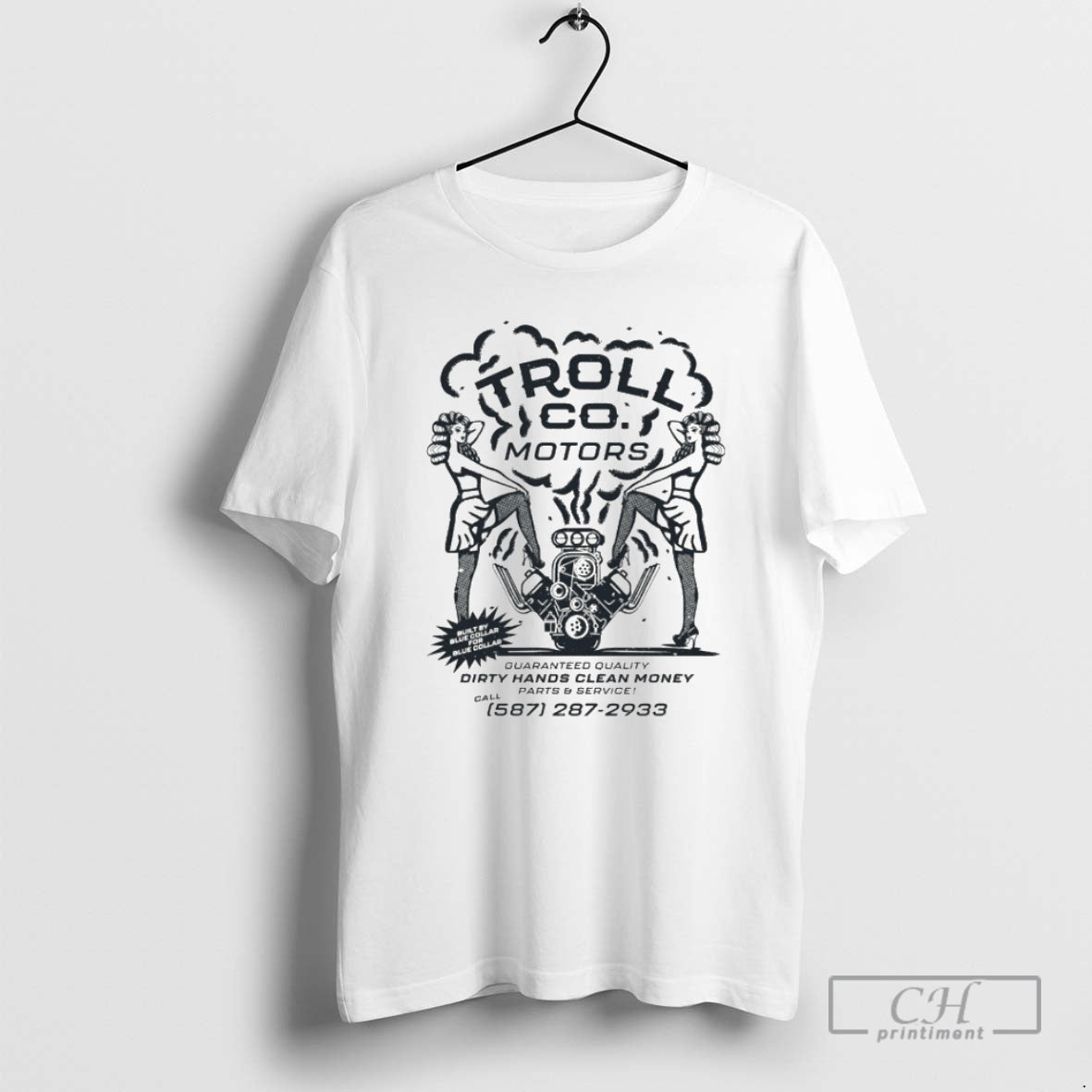 Premium Troll Co Troll Co Motors Dirty Hands Clean Money Shirt Sweater Hoodie, Sweatshirt | PopFlextees.com