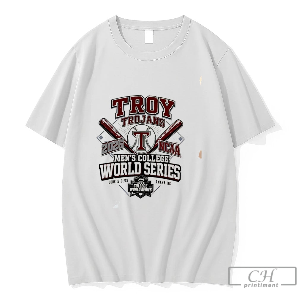 Premium Troy Trojans 2026 Mens College World Series Tee