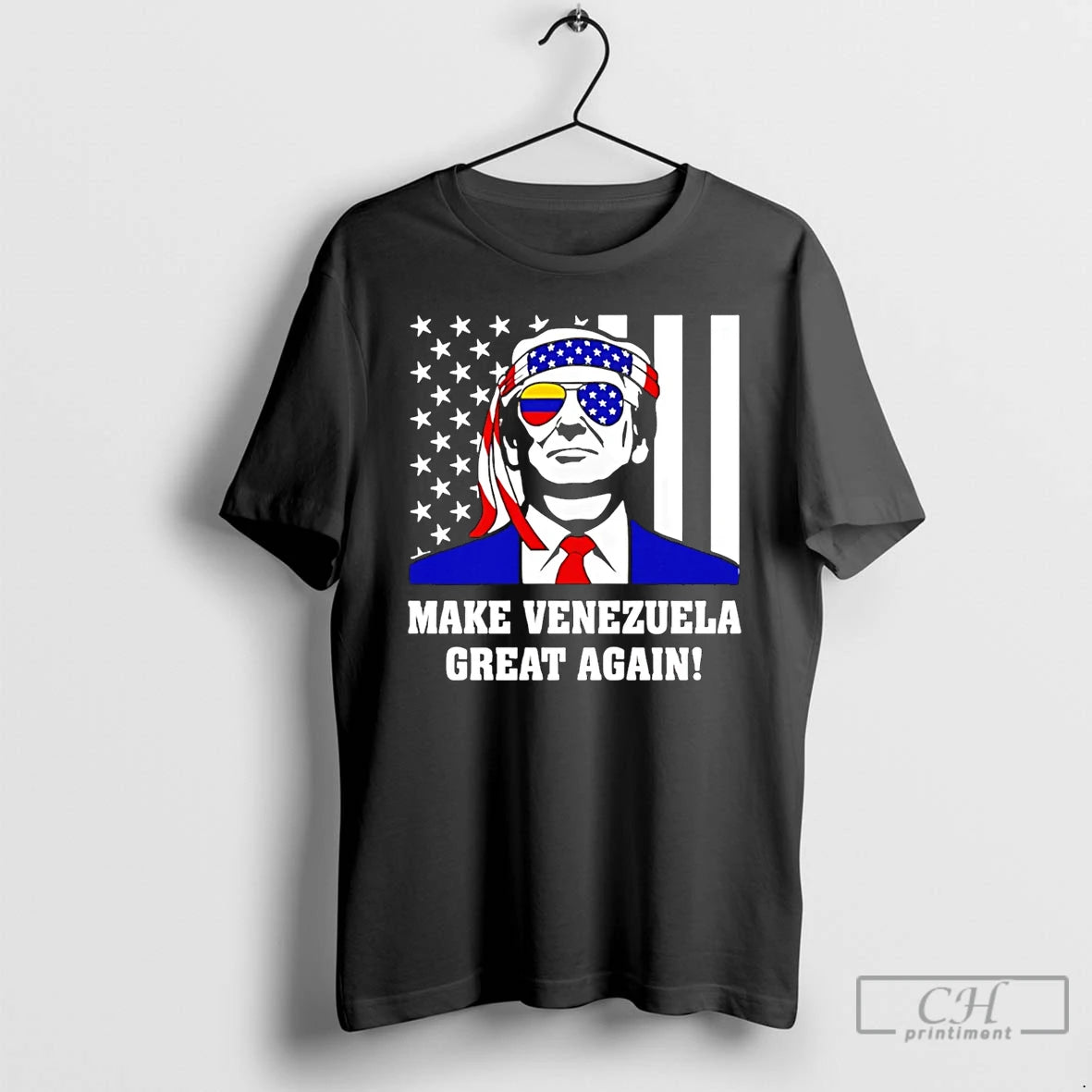 Premium Trump Make Venezuela Great Again Usa Flag T-Shirts, Hoodie, Sweatshirt | PopFlextees.com