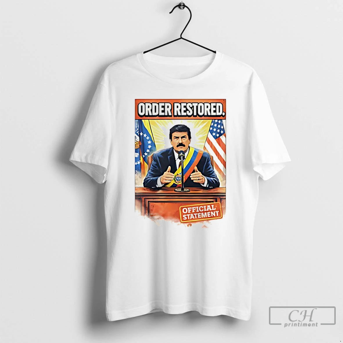 Premium Trump Order Restored Statement Political Satire T-Shirts, Hoodie, Sweatshirt | PopFlextees.com