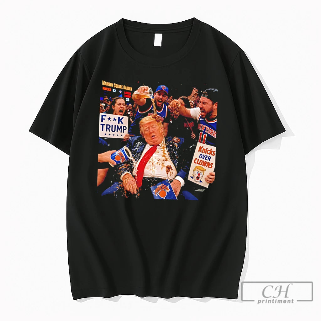 Premium Trump And Knicks Fan Knicks Over Clowns Tee