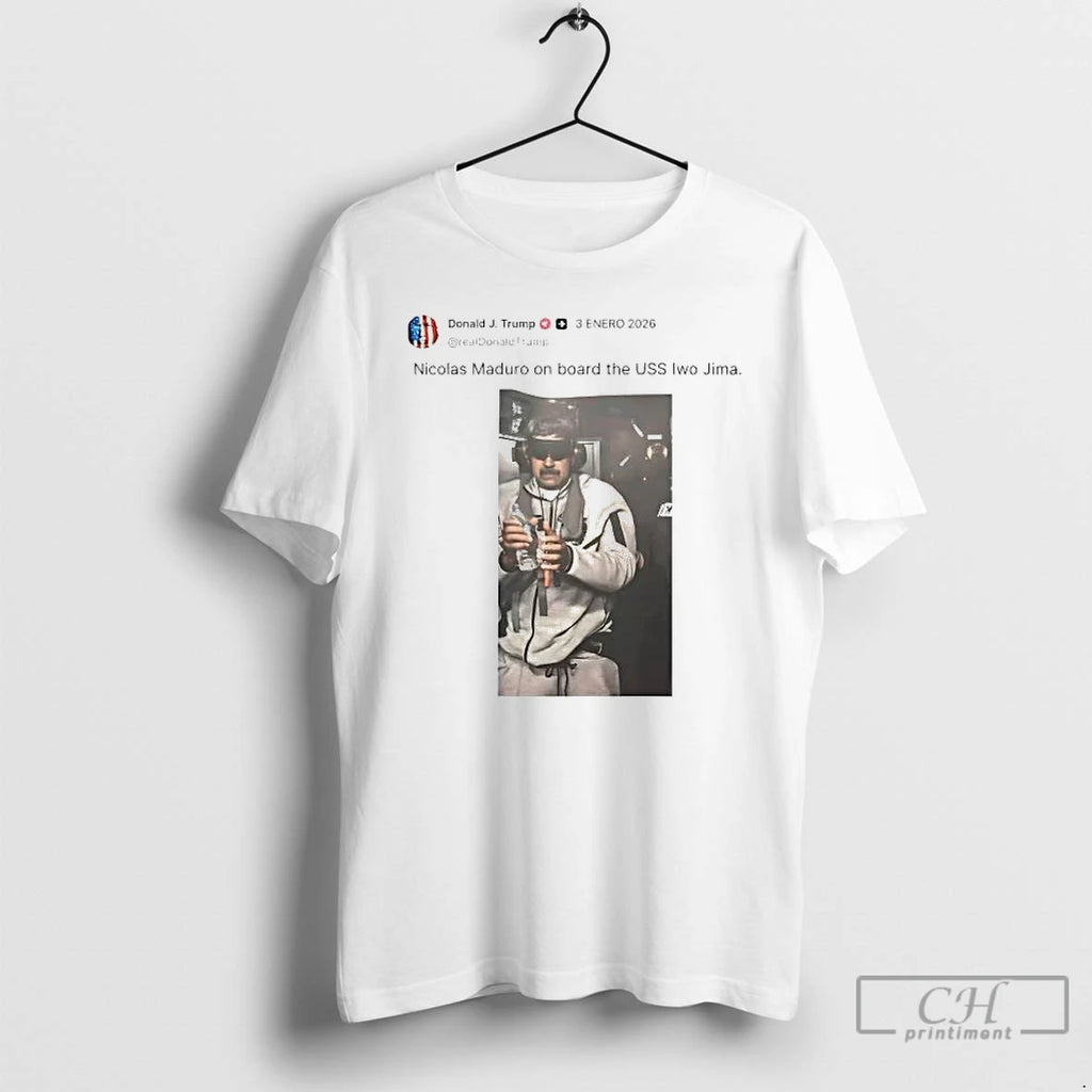 Premium Trump On X Nicolas Maduro On Board The Uss Iwo Jima T Shirts Sweater Hoodie, Sweatshirt | PopFlextees.com