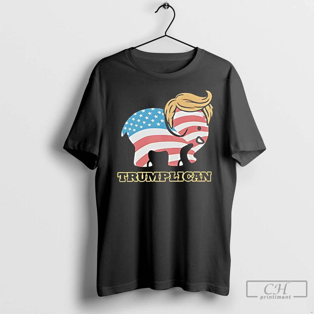 Premium Trumplican American Flag Elephant Logo T-Shirts, Hoodie, Sweatshirt | PopFlextees.com