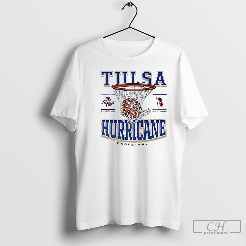 Premium Tulsa Golden Hurricane Basketball Game Time Tulsa Ok Est 1894 T-Shirts, Hoodie, Sweatshirt | PopFlextees.com
