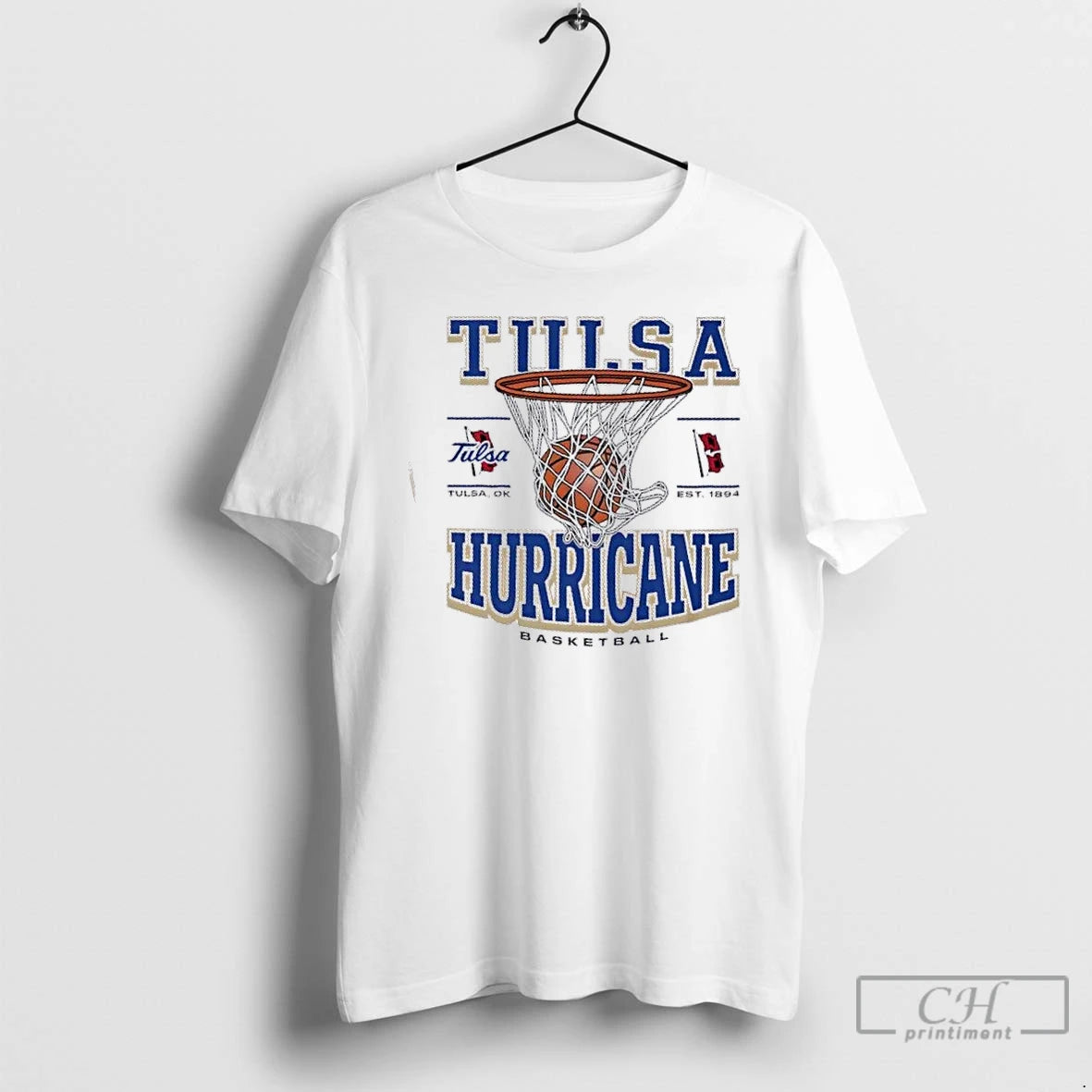 Premium Tulsa Golden Hurricane Basketball Game Time Tulsa Ok Est 1894 T-Shirts, Hoodie, Sweatshirt | PopFlextees.com