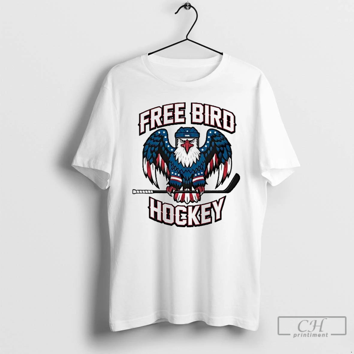 Premium Usa Hockey Free Bird Hockey T-Shirts, Hoodie, Sweatshirt | PopFlextees.com