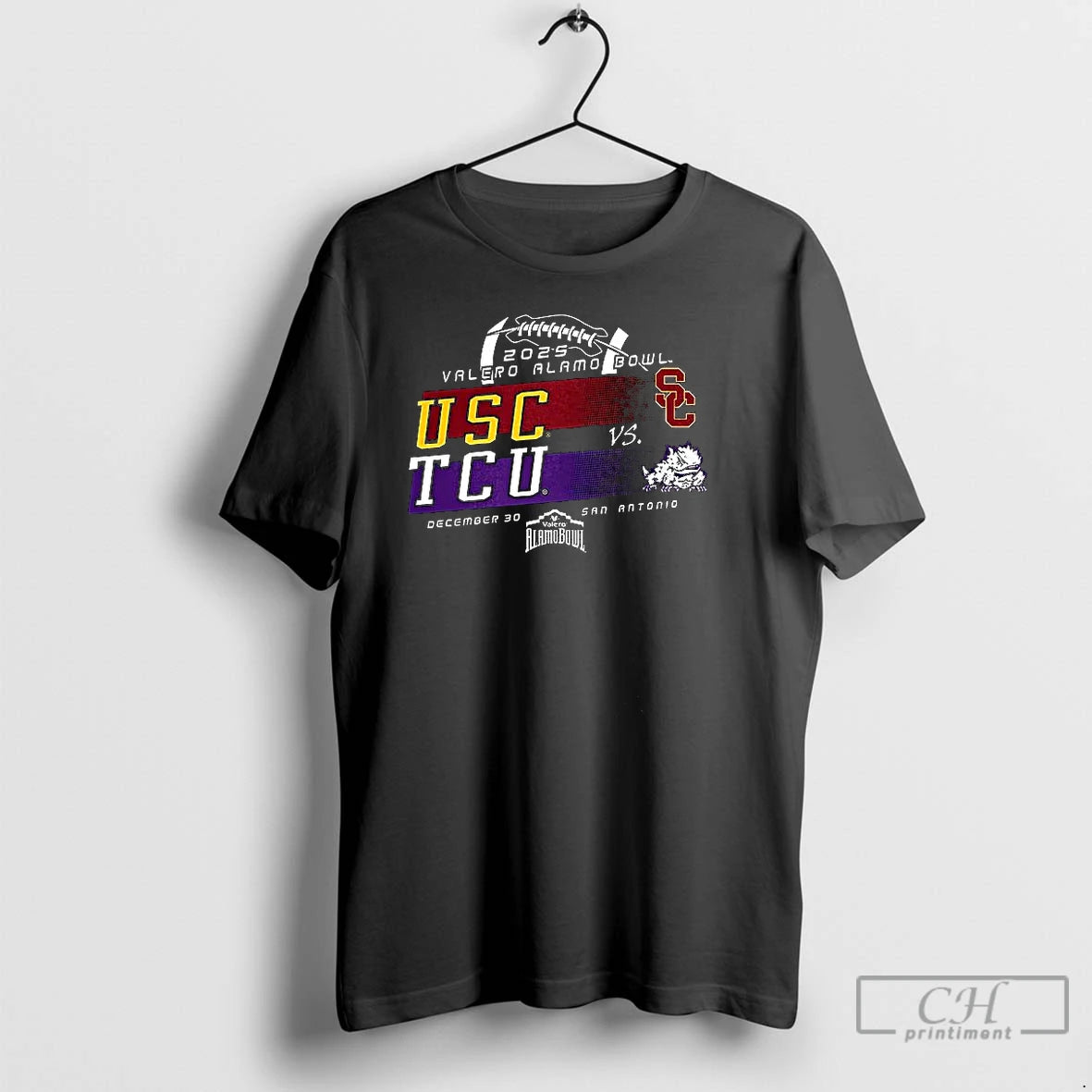 Premium Usc Vs Horned Frogs Football 2025 Valero Alamo Bowl Bound T-Shirts, Hoodie, Sweatshirt | PopFlextees.com