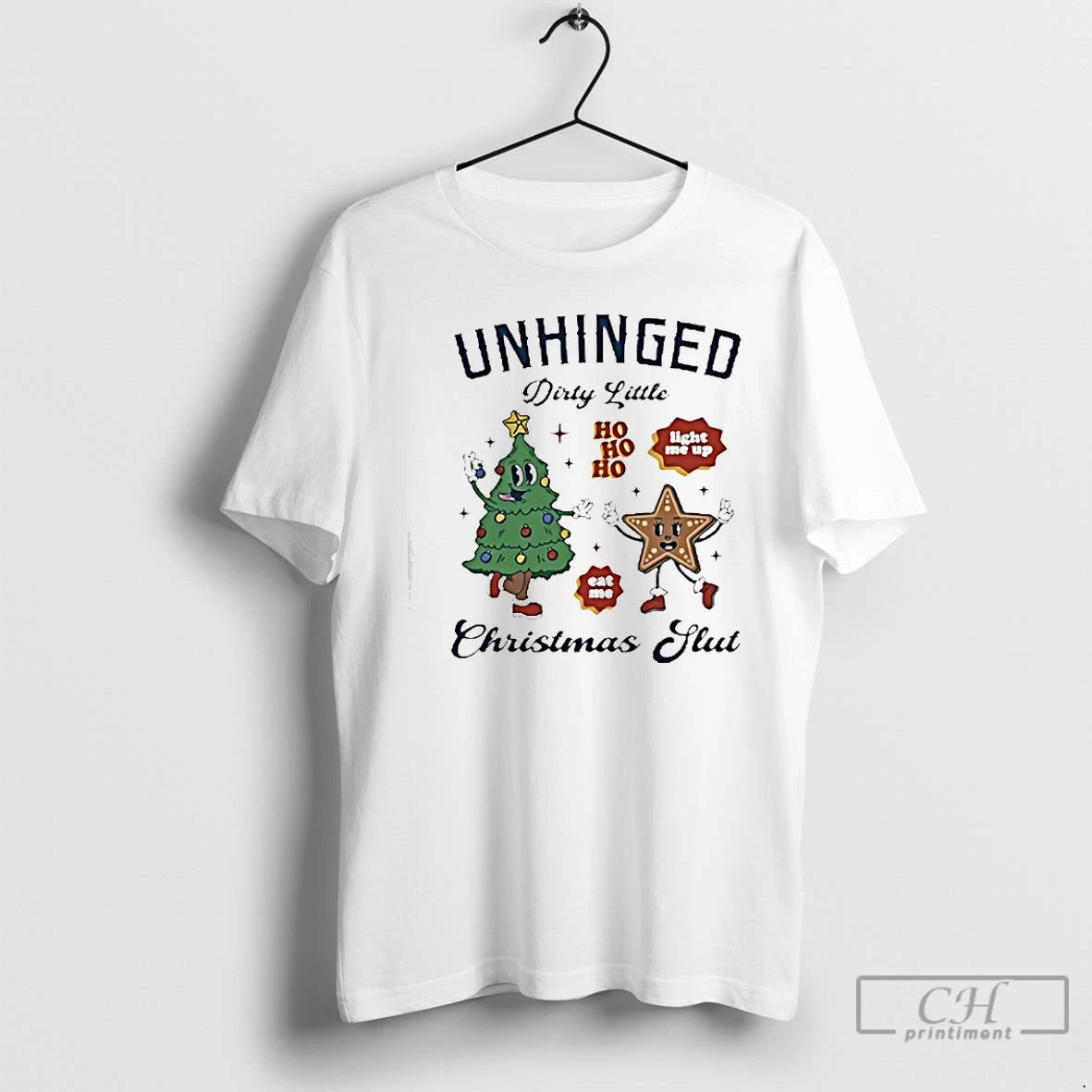 Premium Unhinged Dirty Little Christmas Slut T-Shirts, Hoodie, Sweatshirt | PopFlextees.com