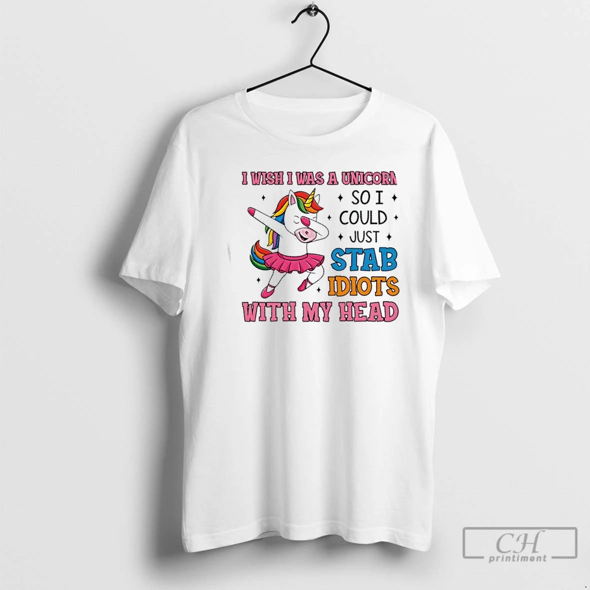 Premium Unicorn Dabbing I Wish I Was A Unicorn So I Could Just Stab Idiots T-Shirts, Hoodie, Sweatshirt | PopFlextees.com