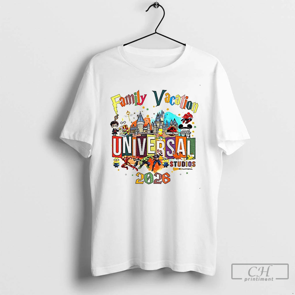 Premium Universal Studios Family Vacation Group Trip 2026 T-Shirts, Hoodie, Sweatshirt | PopFlextees.com