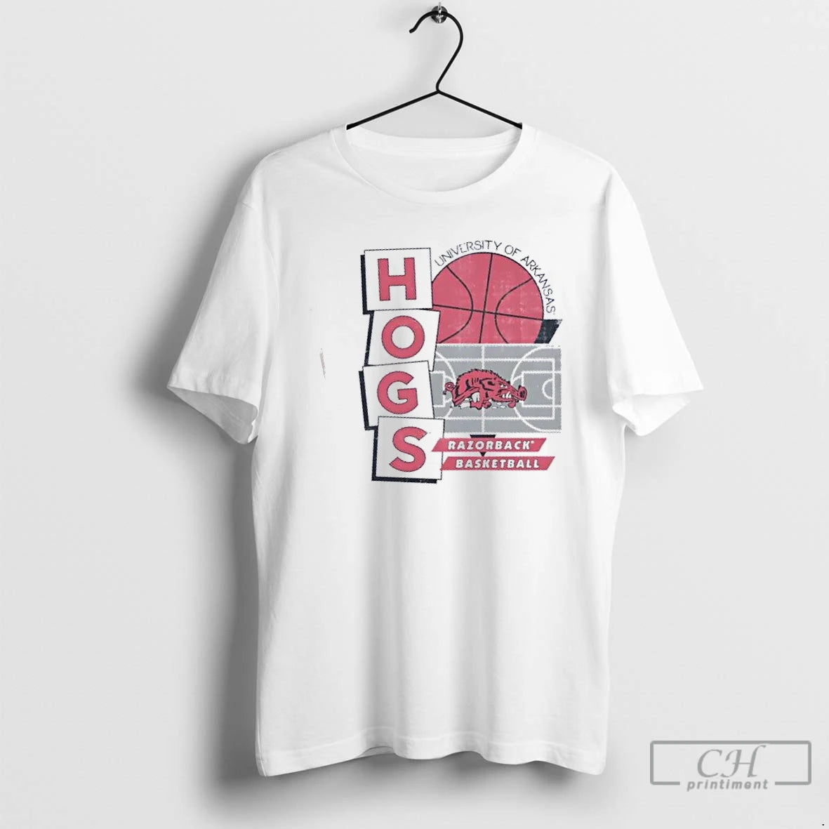 Premium University Of Arkansas Razorbacks Faded Court Basketball T-Shirts, Hoodie, Sweatshirt | PopFlextees.com