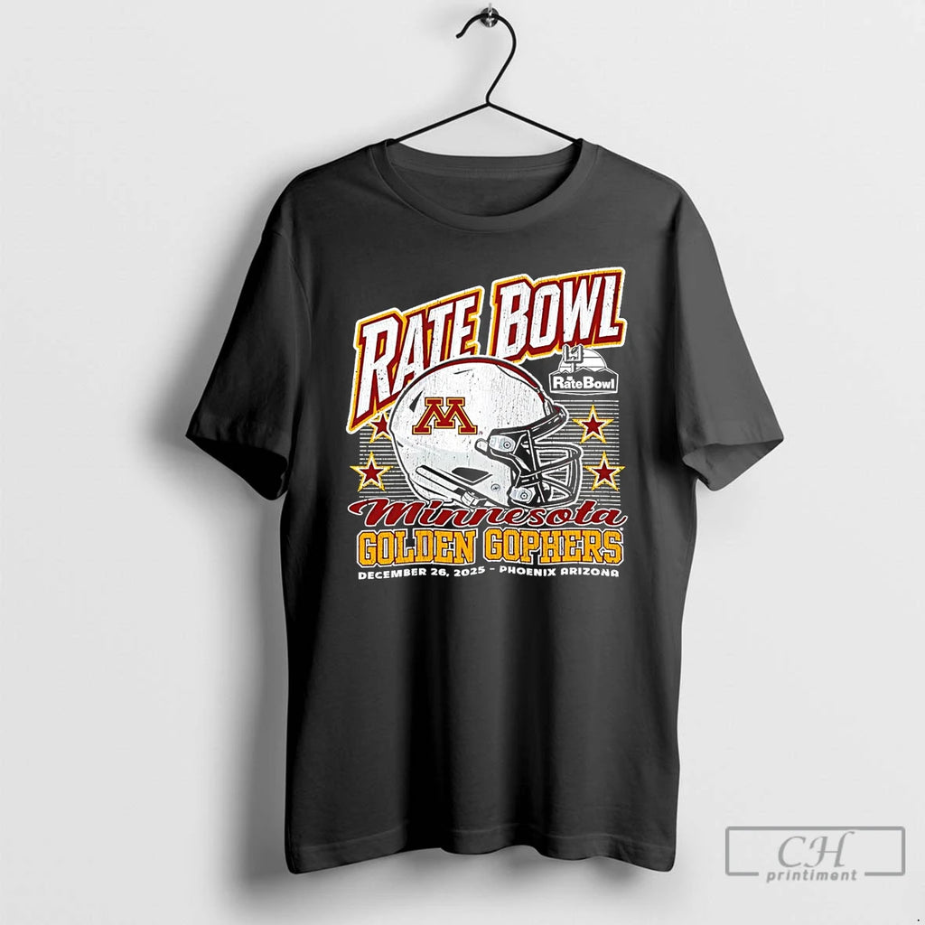 Premium University Of Minnesota Golden Gophers Rate Bowl 2025 T-Shirts, Hoodie, Sweatshirt | PopFlextees.com