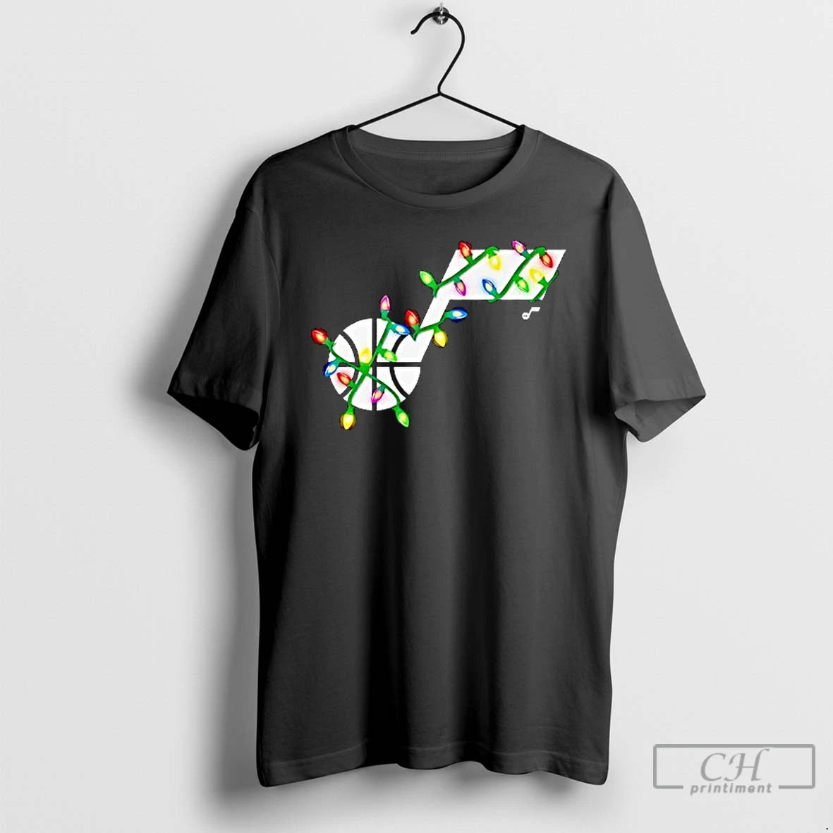 Premium Utah Jazz Logo Lights Merry Christmas T-Shirts, Hoodie, Sweatshirt | PopFlextees.com