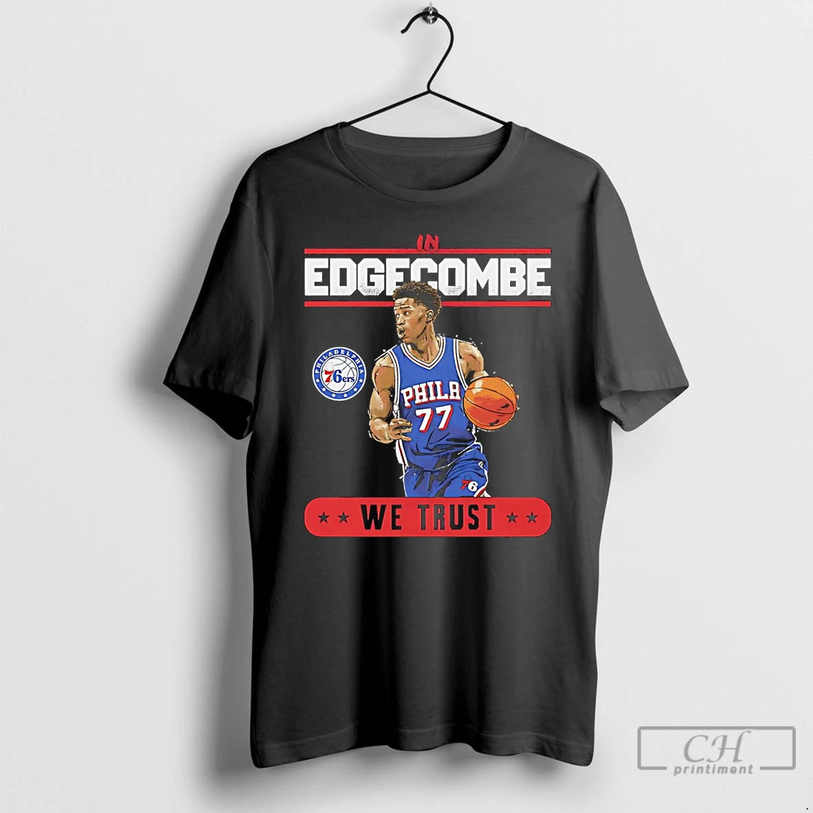 Premium Vj Edgecombe Philadelphia 76ers In Edgecombe We Trust T-Shirts, Hoodie, Sweatshirt | PopFlextees.com